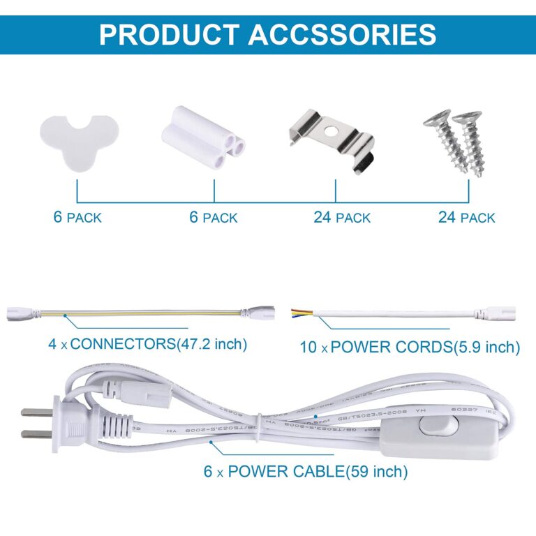 FTUBET (6-Pack), 8FT LED Shop Light, Super Bright 120W Shop Lights, 18800LM 5000K 8 Foot Led Lights, Linkable 96" Shop Lights Lighting for Garage with Plug, U Shape T8 8' Led Light Fixtures - Image 3