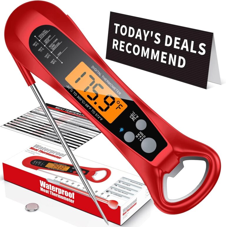 NIUTA Meat Thermometer Digital, 1 Sec Instant Read, NIST Certified Accurate to ±0.5℉, Ultra Bright LED Screen, 100% Waterproof, Auto-Rotate, BBQ/Smoker/Candy, Valentines Gift, HD-AAA - Image 2