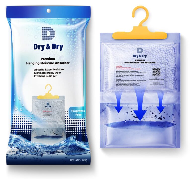 Dry & Dry 100 Packs [Net 7 Oz/Pack] Moisture Absorbers for Home, Basement & Bedroom - Small Dehumidifiers - Image 5