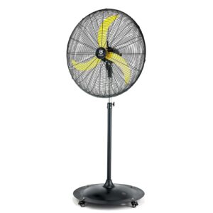 FUGOO 30'' Oscillating Pedestal Fan With Brushless DC Motor, Large Air Flow range From 3200CFM to 8800CFM, 4-Speed Heavy Duty Industrial Floor Fans for Factory, Commercial, Garage, Warehouse,Shop