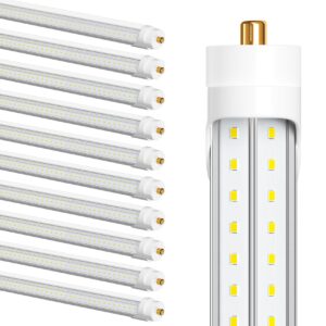 ELEKICO 75w 8ft Led Bulbs, 9500lm 5000k 8' Led Bulbs, V Shaped Clear Cover T8 Led Tube Lights 8ft, T8 Led Bulbs 8 Foot, 8' Led Replacement for T8 T10 T12 F96t12 Fluorescent Tubes