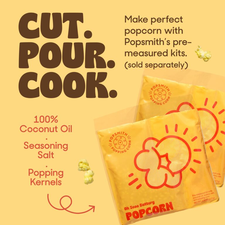 Popsmith Popcorn Popper in Mint - 6 Quart Stovetop Popcorn Machine - Stainless Steel Popcorn Maker Compatible with All Stovetops - Image 7