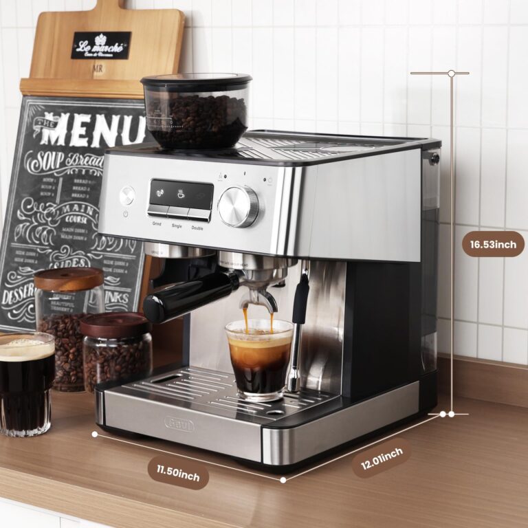 Gevi Espresso Machine with Grinder, 20 Bar Expresso Coffee Machines with Milk Frother Steam Wand, Professional Espresso Maker, 2.3L Water Tank, Cappuccino & Latte Machine, Espresso Machines for Home - Image 3