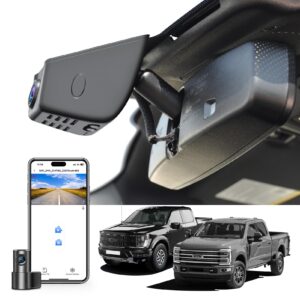 Mangoal Front 4K & Rear 1080P Dash Cam fit for Ford F150 2018-2025 F250/F350 Super Duty 2020-2025 XLT Lariat King Ranch Tremor Raptor Limited Platinum (Model A), Free App & WiFi, 128GB Card
