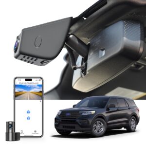 Mangoal Front 4K & Rear 1080p Dash Cam for Ford Explorer U625 2020 2021 2022 2023 2024, Base XLT ST_Line Limited Timberline Platinum King Ran(Model A), UHD 2160P Video, WiFi & App, 128GB Card