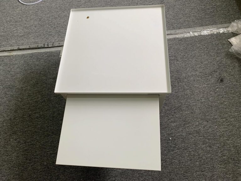EZ Laundry - Laundry Pedestal for Washer/Dryer, 24" Anti-Vibration Steel Stand with Adjustable Feet Elevates 18", Includes Drain Pan & Hose Pull Out Shelf (White with Shelf) - Image 3