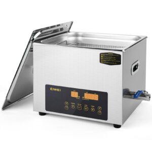 EIWEI 15L Ultrasonic Cleaner Dual-Frequency Professional Digital Stainless Steel Cleaning Machine with Heater Timer for Carburetor, Parts, Circuit Board, Glasses, Denture, Jewelry