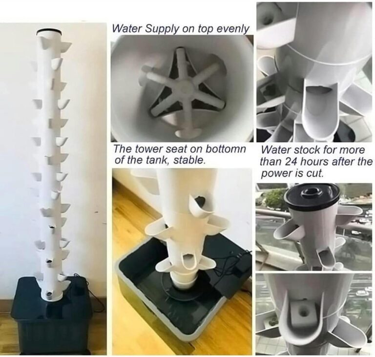 BTURYT 15 -Story Hydroponic and 45 Holes, Hydroponic Culture, Hydroponic Culture Kit, Vegetable Plants Tower, Gift for Gardening Lovers - Image 5