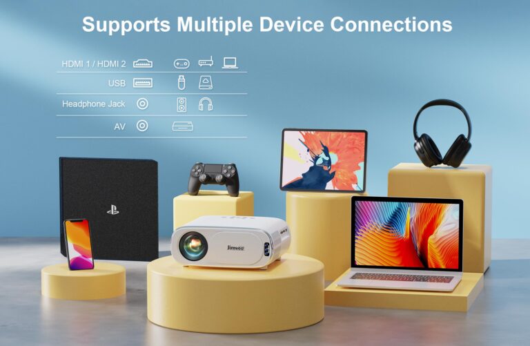 [AI Auto Focus+Auto Lens Cap]Outdoor-Projector 4K with WiFi 6and Bluetooth:Upgrade 1100 ANSI Native 1080P Jimveo Portable Projector, Auto 6D Keystone&Zoom,Home LED Movie Projector for Outdoor/Home Use - Image 3