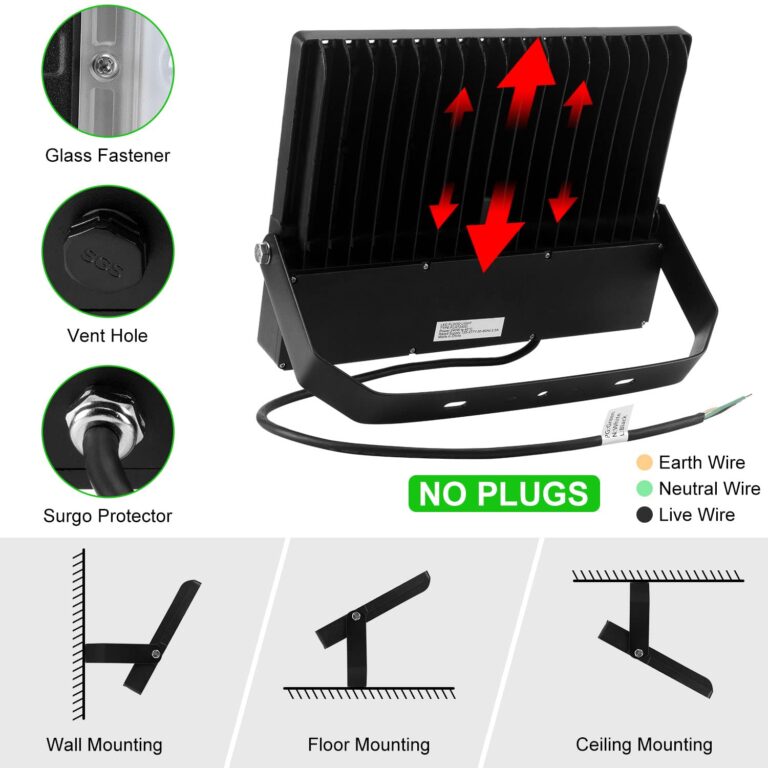 Juyace Led Stadium Flood Light Outdoor 36000Lm 1500W Equivalent Super Bright Commercial Area Lighting 100-277V 5000K Daylight IP65 Waterproof Arena Lights for Sport Fields and Courts - Image 6