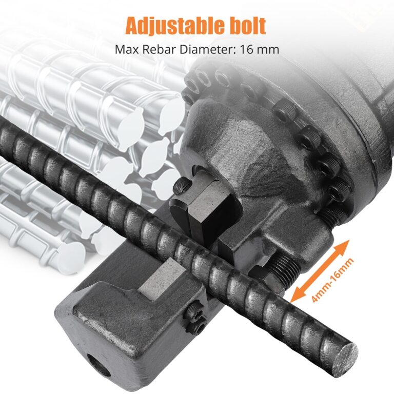 Electric Hydraulic Rebar Cutter Tool, 900W Cutting up to 5/8 Inch #5 4-16mm Rebar Steel,110V, with Blades & Easy Carry Stainless Box (900W RC-16) - Image 7
