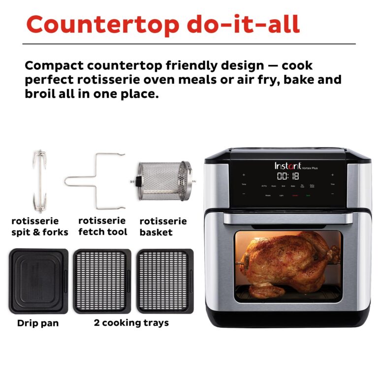 Instant 140-3000-01 Vortex Plus Quart 7-in-1 Multi-Use Air Fryer, 10QT, Silver,Black - Image 2
