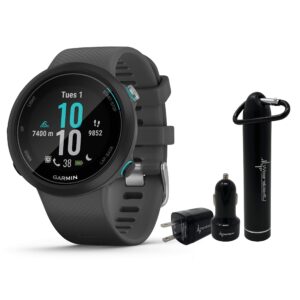 Wearable4U - Garmin Swim 2 GPS Swimming Smartwatch with Power Pack Bundle (Slate) 549