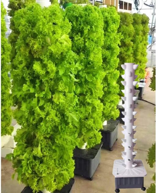 BTURYT 15 -Story Hydroponic and 45 Holes, Hydroponic Culture, Hydroponic Culture Kit, Vegetable Plants Tower, Gift for Gardening Lovers