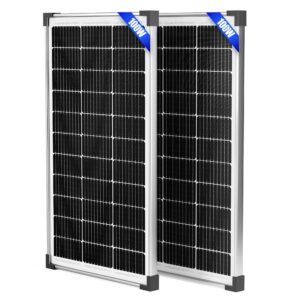 Voltset 200W 12V Solar Panels, High Efficiency 9BB Cell Monocrystalline Solar Panel IP67 Waterproof, Suitable for RV, Marine, Rooftop, Home, Yacht, Off-Grid Applications (2-Pack 100W)