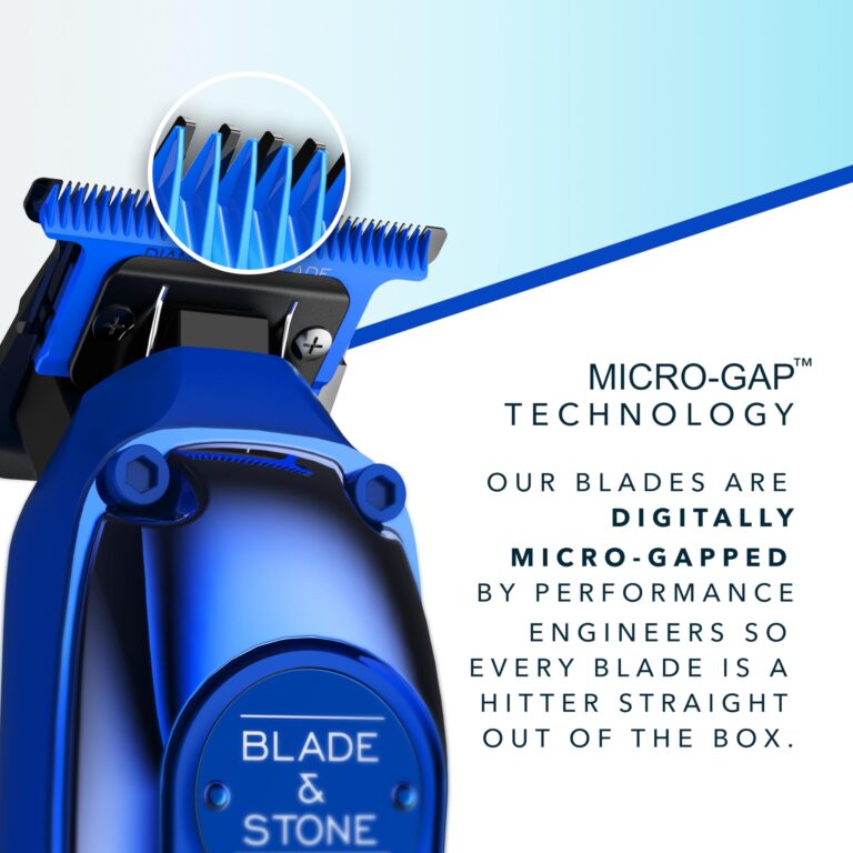 Blade & Stone - Clippers, Trimmers, and Mens Shaver - Professional Foil Shaver for Men - Diamond-S Blade - Graphene-X Blades - High-Torque Motors - Waterproof Shaving Machine - Big Blue - Image 4