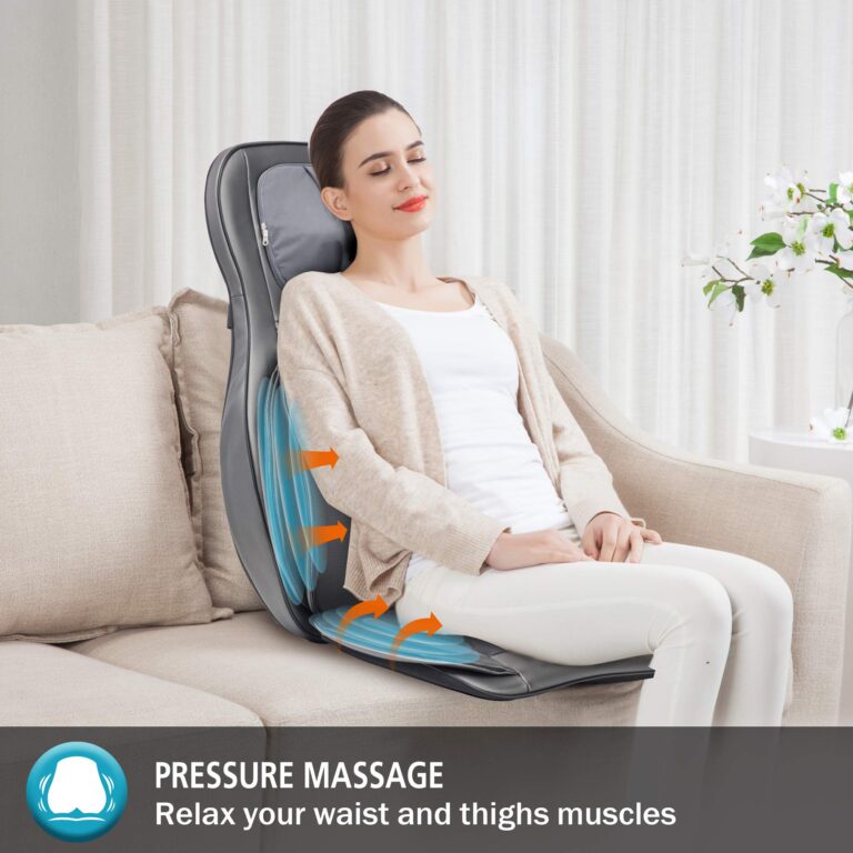 COMFIER Massager Chair with Heat, Shiatsu Neck Back Massager Portable with Compress & Rolling,Massage Chair Pad for Full Back, Neck & Shoulders,Full Body Pain, Gray - Image 7