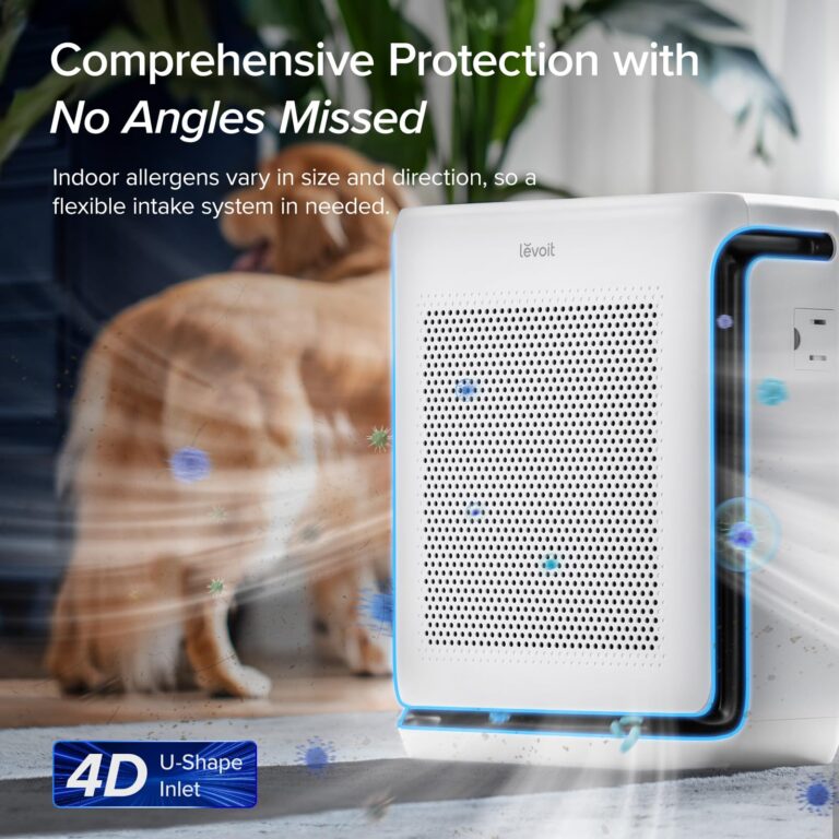 LEVOIT Air Purifiers for Home Large Room Up to 1800 Ft² in 1 Hr with Washable Pre-Filter, Air Quality Monitor, Smart WiFi, HEPA Sleep Mode for Allergies, Pet Hair in Bedroom, Vital 200S-P, White - Image 7