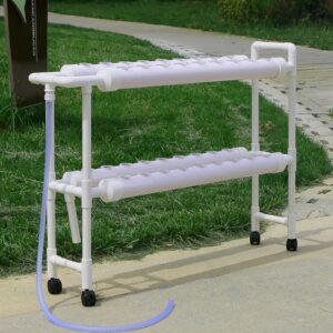 GeRRiT Hydroponics Indoor Garden,Aeroponics Growing Kit,Indoor Gardening System,hydroponics Growing System,with Pump and Movable Water Tank,for Herbs, Fruits and Vegetables.