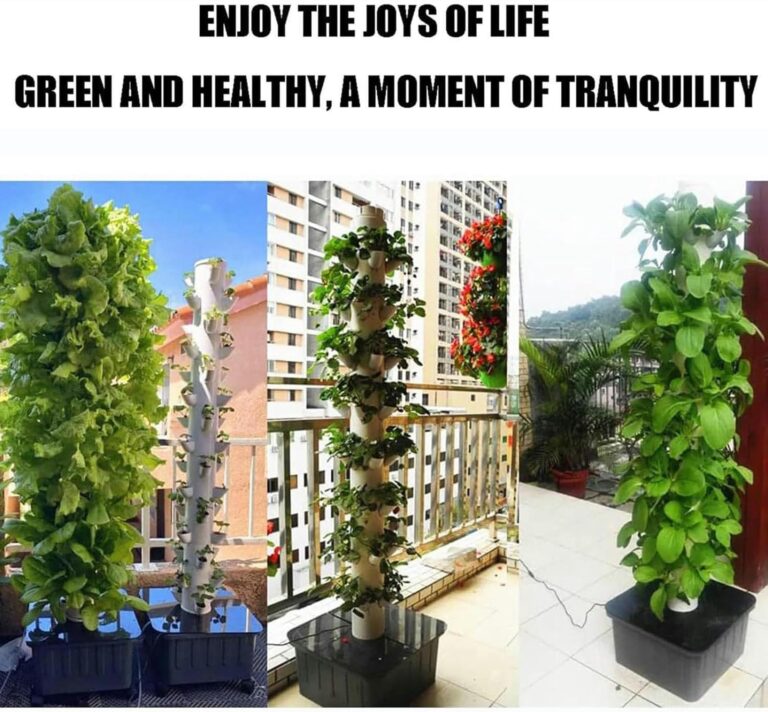 BTURYT 15 -Story Hydroponic and 45 Holes, Hydroponic Culture, Hydroponic Culture Kit, Vegetable Plants Tower, Gift for Gardening Lovers - Image 3