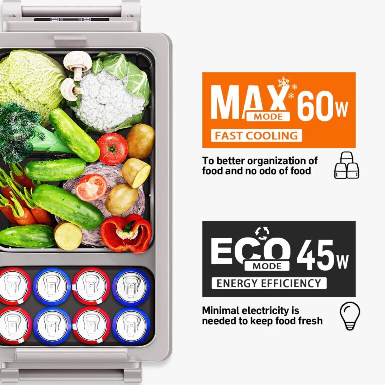 EUHOMY 12 Volt Refrigerator, 59QT(55L) Electric Cooler, 12V Fridge APP Control, 12V Cooler -4℉~68℉, Portable Freezer 12/24V DC 110-240V AC for Camping, Travel, Truck, Home - Image 5