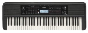 Yamaha 61 Touch Sensitive Keys Portable Keyboard for Beginners with Music Rest, Power Adapter PSR-E383