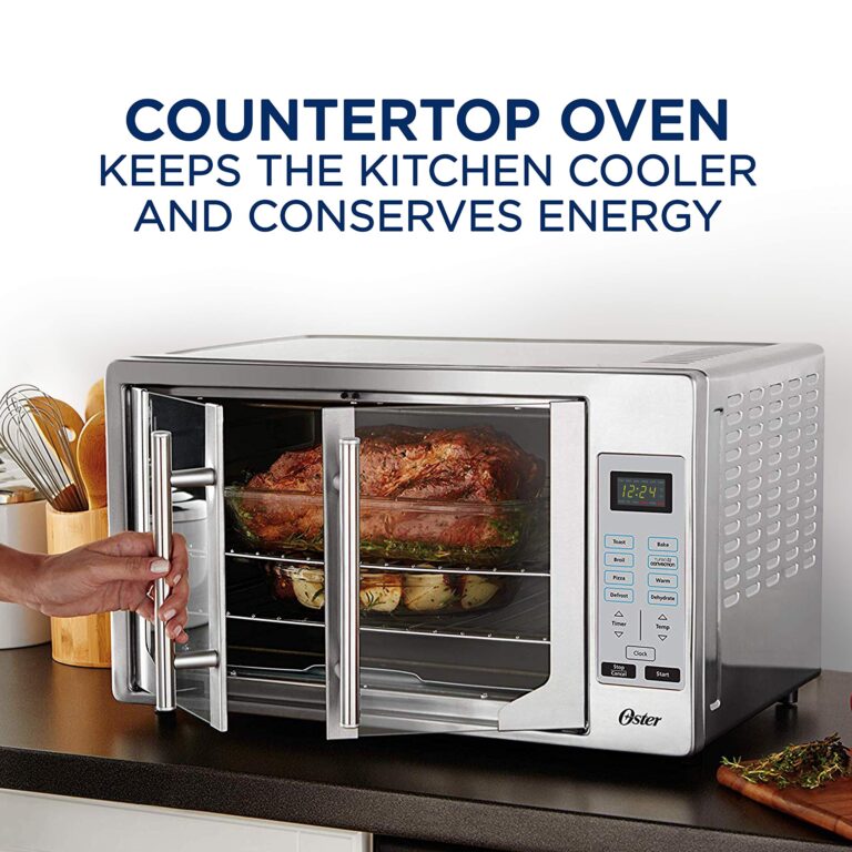 Oster Convection Oven, 8-in-1 Countertop Toaster Oven, XL Fits 2 16" Pizzas, Stainless Steel French Door - Image 4