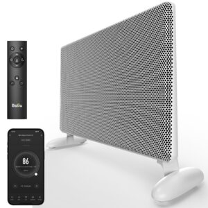 Ballu Mica Infrared Space Heater Indoor Use,1500W Electric Panel Heater with Program Thermostat,Wifi App Control,Portable Stand Wall Mount Room Heater for Large Room Energy Efficient,Work with Alexa