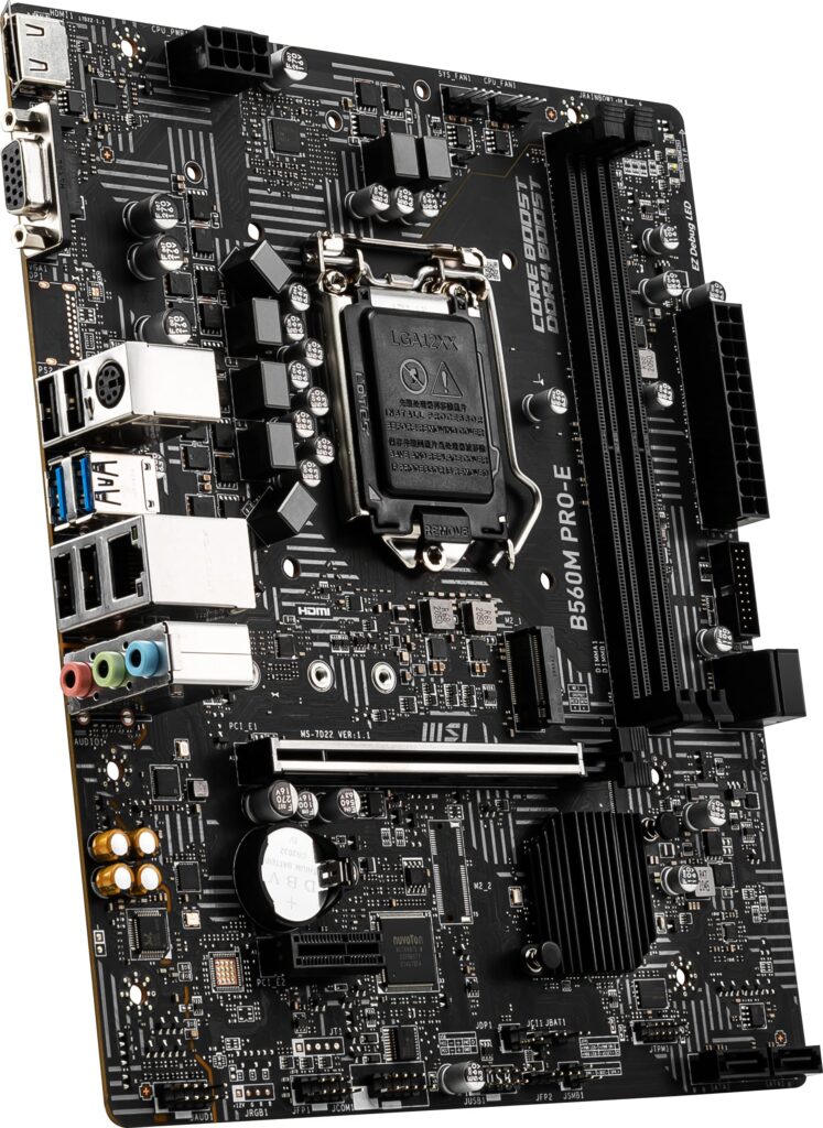 MSI B560M PRO-E ProSeries Motherboard (mATX, 11th/10th Gen Intel Core, LGA 1200 Socket, DDR4, PCIe 4, M.2 Slot, USB 3.2, Gbps LAN) - Image 5