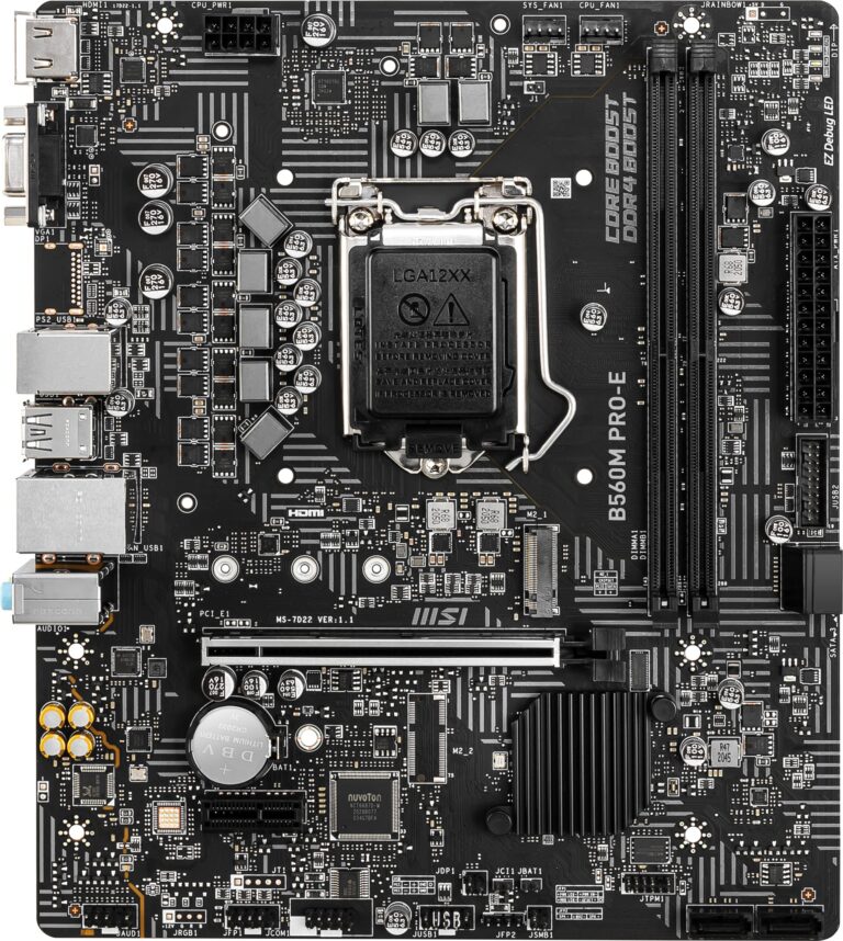 MSI B560M PRO-E ProSeries Motherboard (mATX, 11th/10th Gen Intel Core, LGA 1200 Socket, DDR4, PCIe 4, M.2 Slot, USB 3.2, Gbps LAN) - Image 6