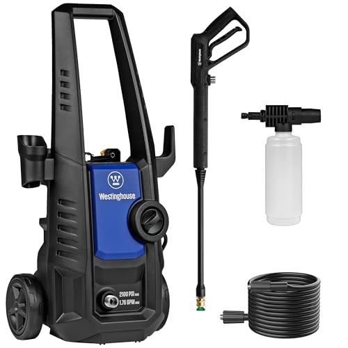 Westinghouse ePX3050 Electric Pressure Washer, 2100 Max PSI 1.76 Max GPM with Foam Cannon, for Cars/Fences/Driveways/Home/Patios