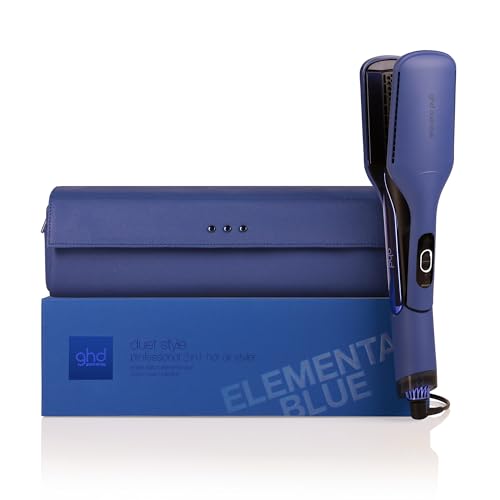 ghd Duet - 2-in-1 Hot Air Styler in Elemental Blue with Styler Bag, from Wet to Dry, Hair Straighteners and Hair Dryer in One Tool with No Heat Damage, 2X More Shine, (Limited Edition)