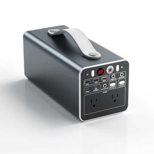 Powdeom 300W Portable Power Station, 299.7Wh Power Bank with AC Outlet, Dual Way 65W PD/USB-C Port, Laptop Charger Battery Pack Power Supply, Solar Generator for Camping Home Emergency