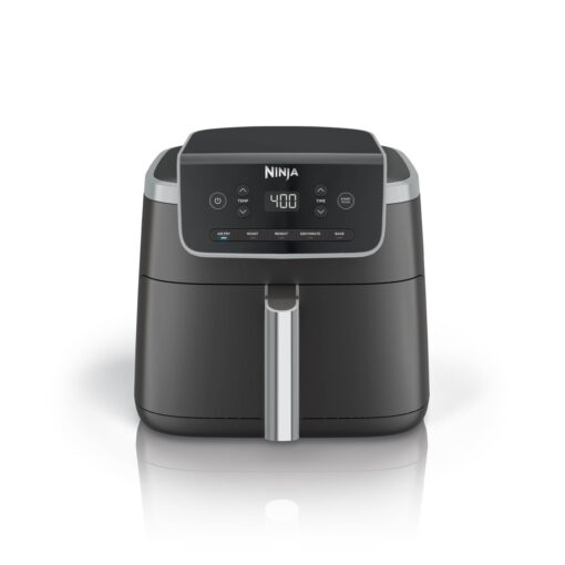 Ninja Air Fryer Pro 5-in-1, 5 QT Capacity, Air Fry, Bake, Roast, Reheat, and Dehydrate, Air Crisp Technology, Nonstick Basket & Crisper Plate, Grey, AF142