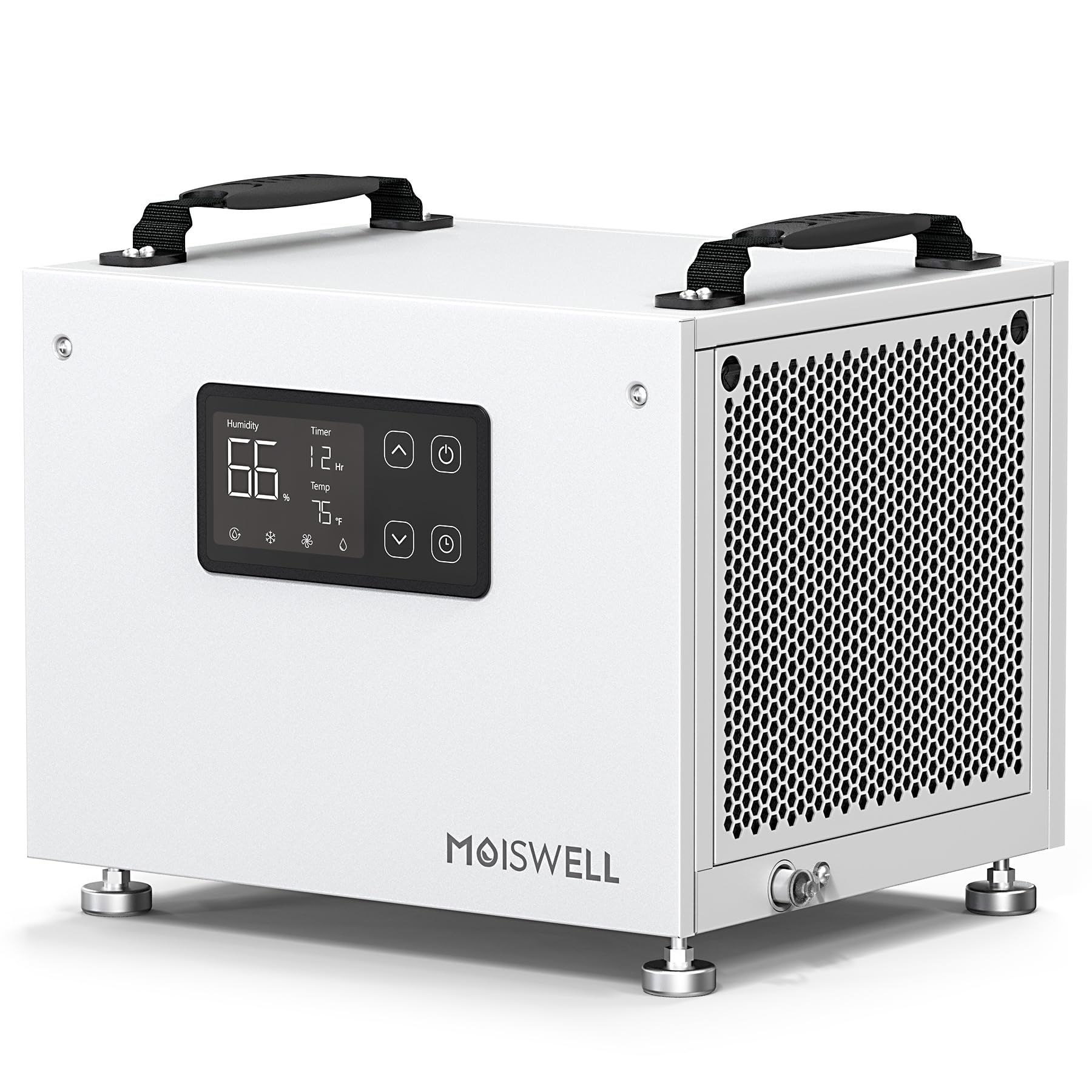 Moiswell 70 Pints Commercial Dehumidifier, Portable Crawl Space Dehumidifier for Basement Energy Star Certified Compact Dehumidifiers for Home with Drain Hose, Auto Defrost, Timer